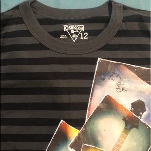 NWT Osh Kosh black gray long sleeve t shirt
